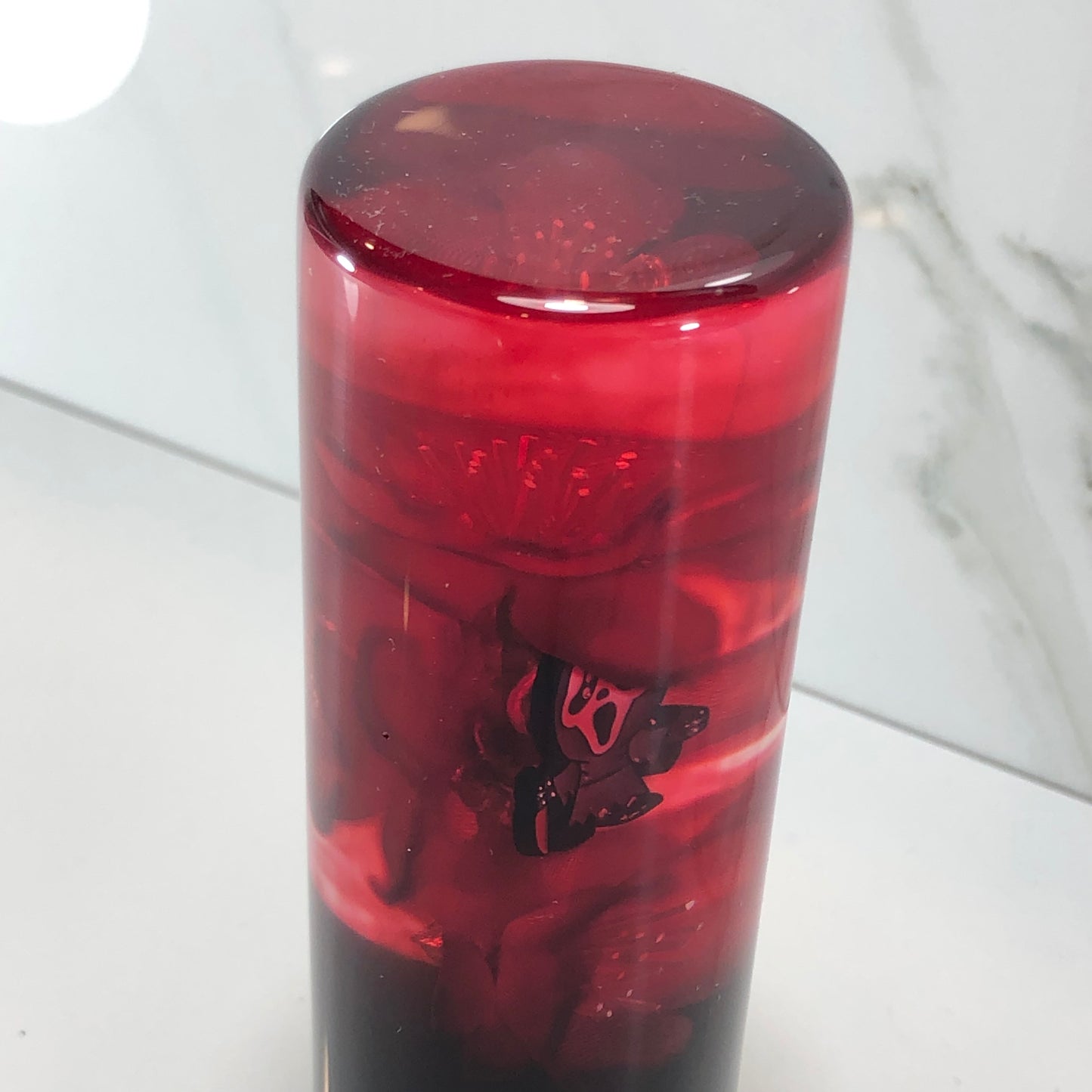 Mr__Grip 4 1/2 inch resin red bleeding cherry blossom Ghost Face #398