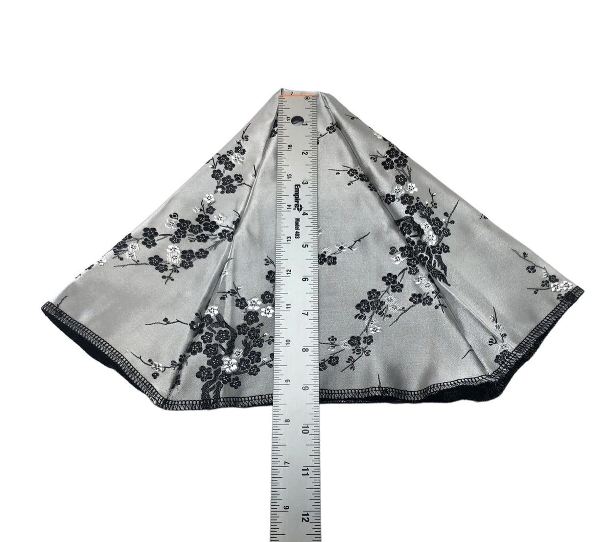 Silky Satin Silver Black Blossoms Shift Boot