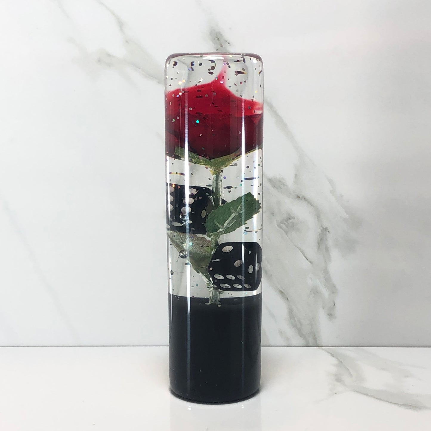 Mr__Grip 5 1/2 Inch Resin Custom Shift Knob Red Rose #433
