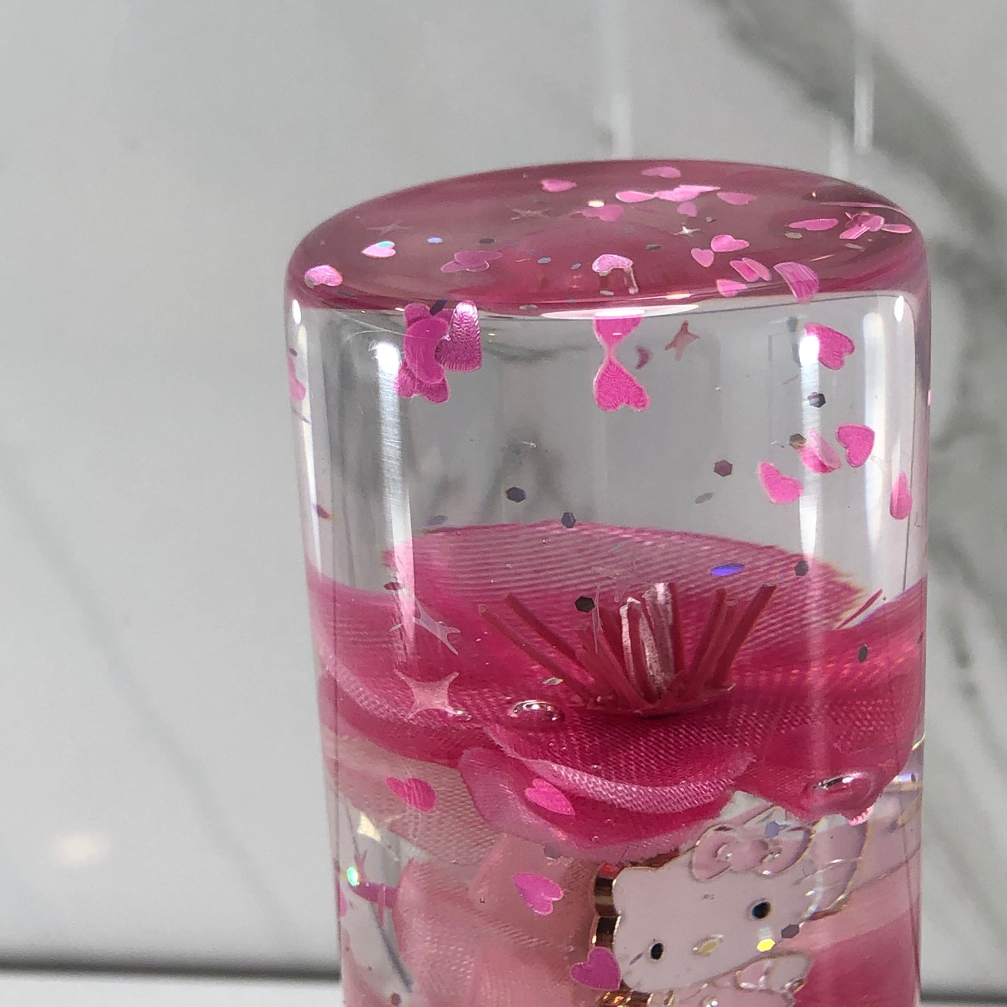 Mr__Grip Resin Shift Knob 115mm Pink Blossom Charm Kawaii Flower