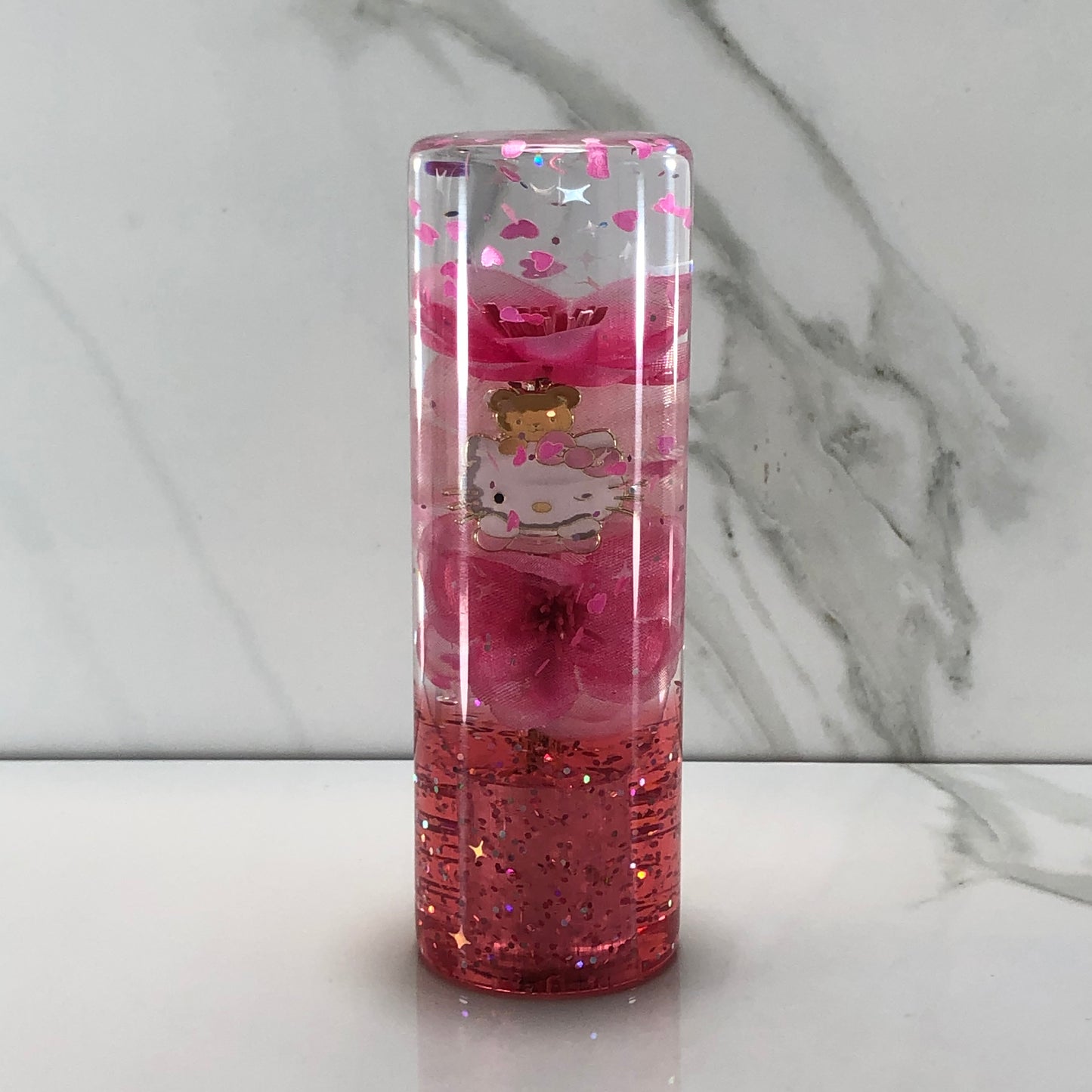 Mr__Grip Resin Shift Knob 115mm Pink Blossom Charm Kawaii Flower