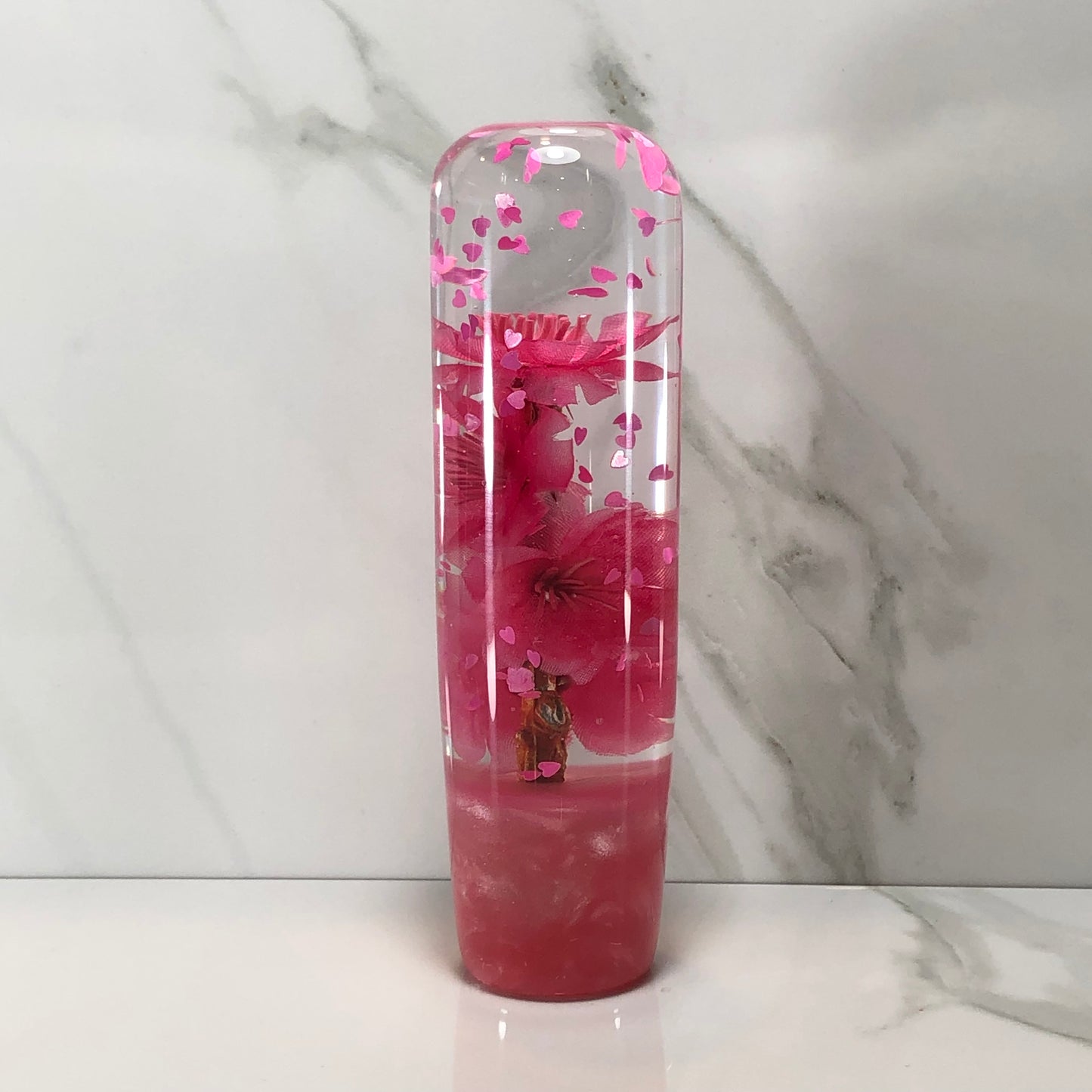 Mr__Grip 5 3/4 Inch Resin Custom Shift Knob Pink Cherry Blossom JDM #428