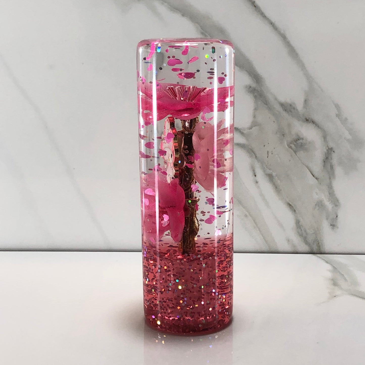 Mr__Grip Resin Shift Knob 115mm Pink Blossom Charm Kawaii Flower