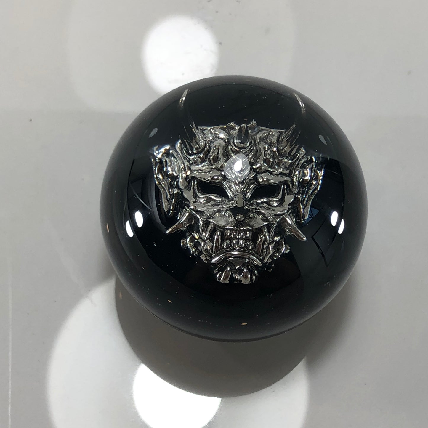 Mr__Grip 60mm Resin Shift Knob Round Oni Mask