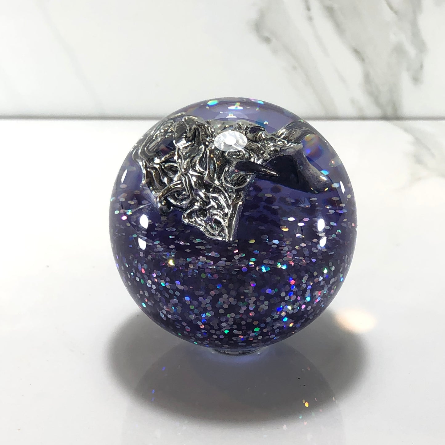 Mr__Grip 60mm Resin Shift Knob Round Oni Mask