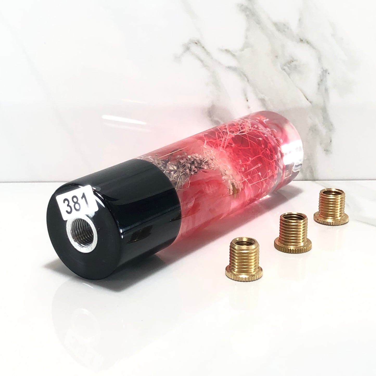 Mr__Grip 5 1/2 Inch Resin Custom Shift Knob pink rose