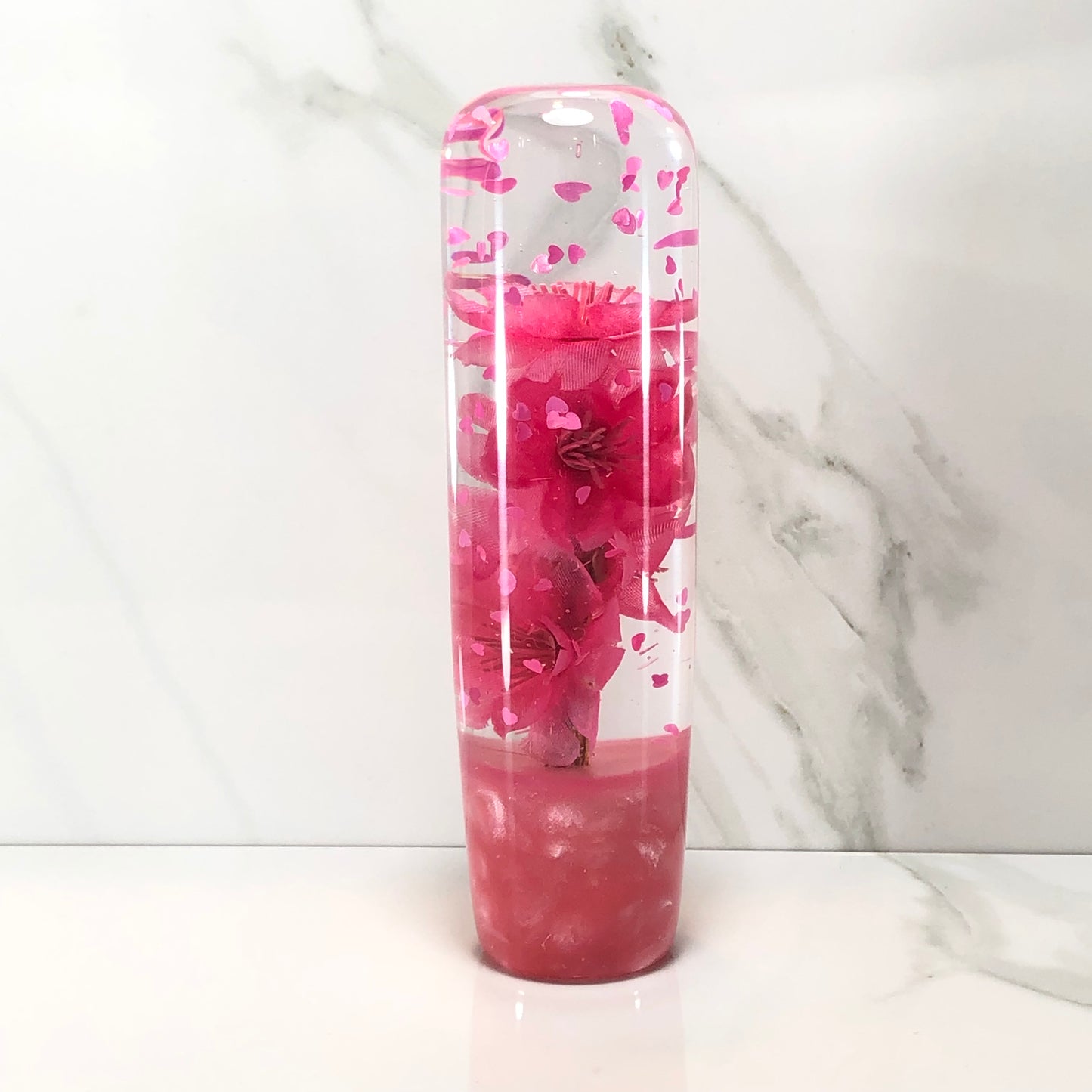 Mr__Grip 5 3/4 Inch Resin Custom Shift Knob Pink Cherry Blossom JDM #428