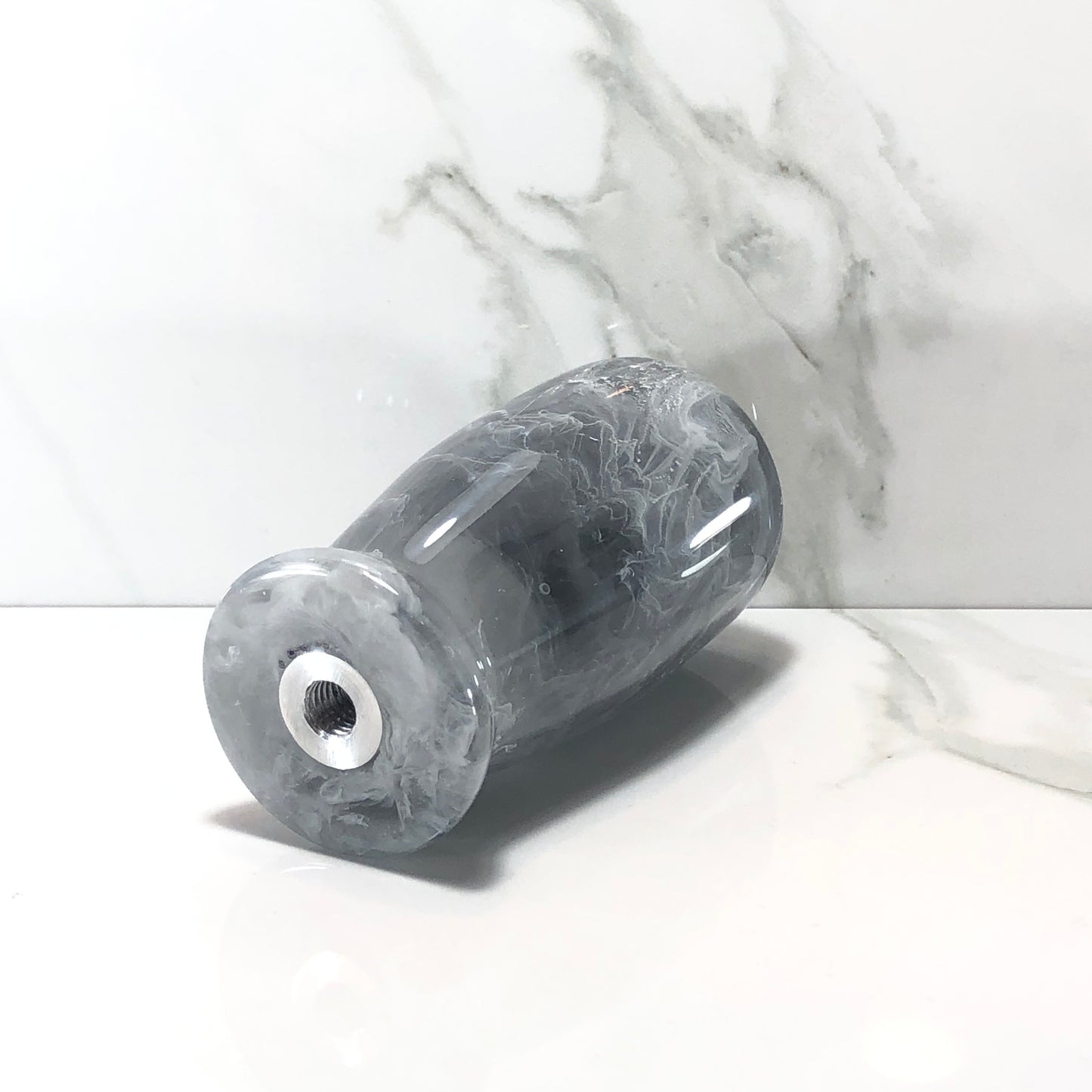 Mr__Grip 3 1/2 Inch Resin Custom Shift Knob white clouds smoke