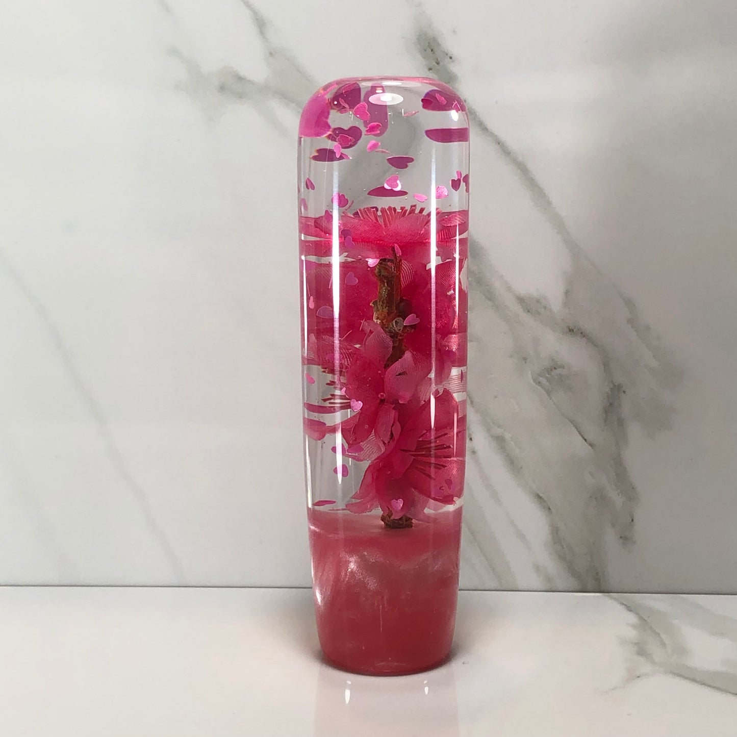 Mr__Grip 5 3/4 Inch Resin Custom Shift Knob Pink Cherry Blossom JDM #428