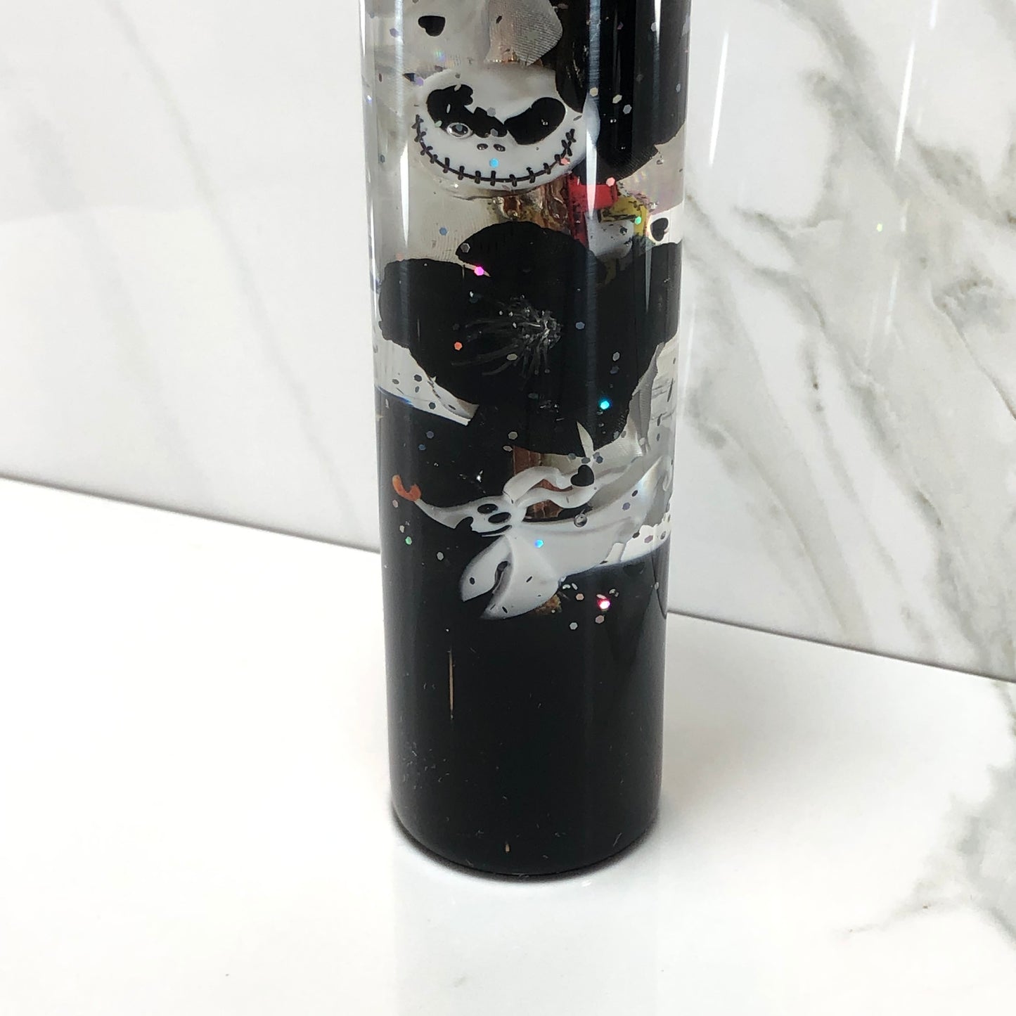 Mr__Grip 7.5 Inch Resin Custom Shift Knob TNBC white black Cherry Blossom JDM
