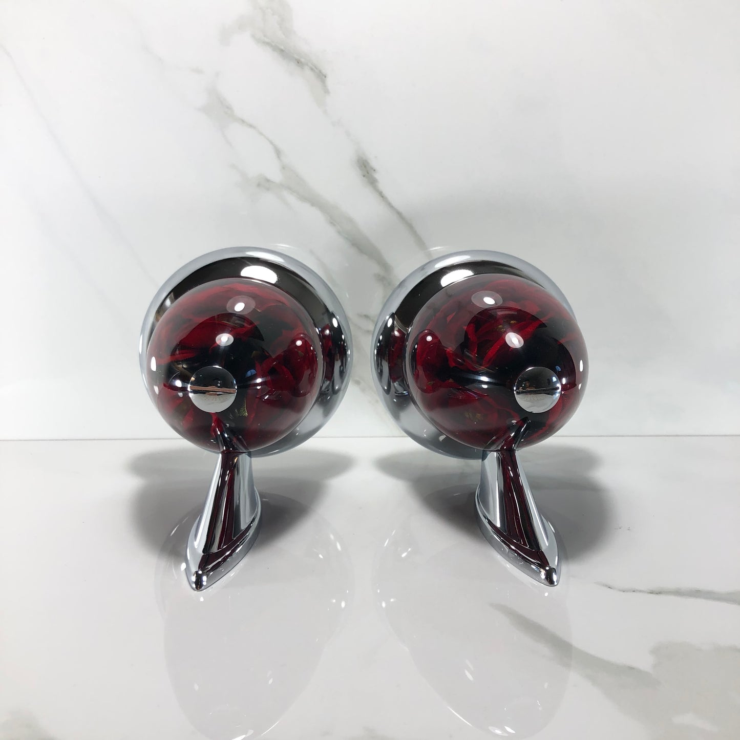 Mr__Grip Rear View Mirror Resin Custom red rose flower JDM