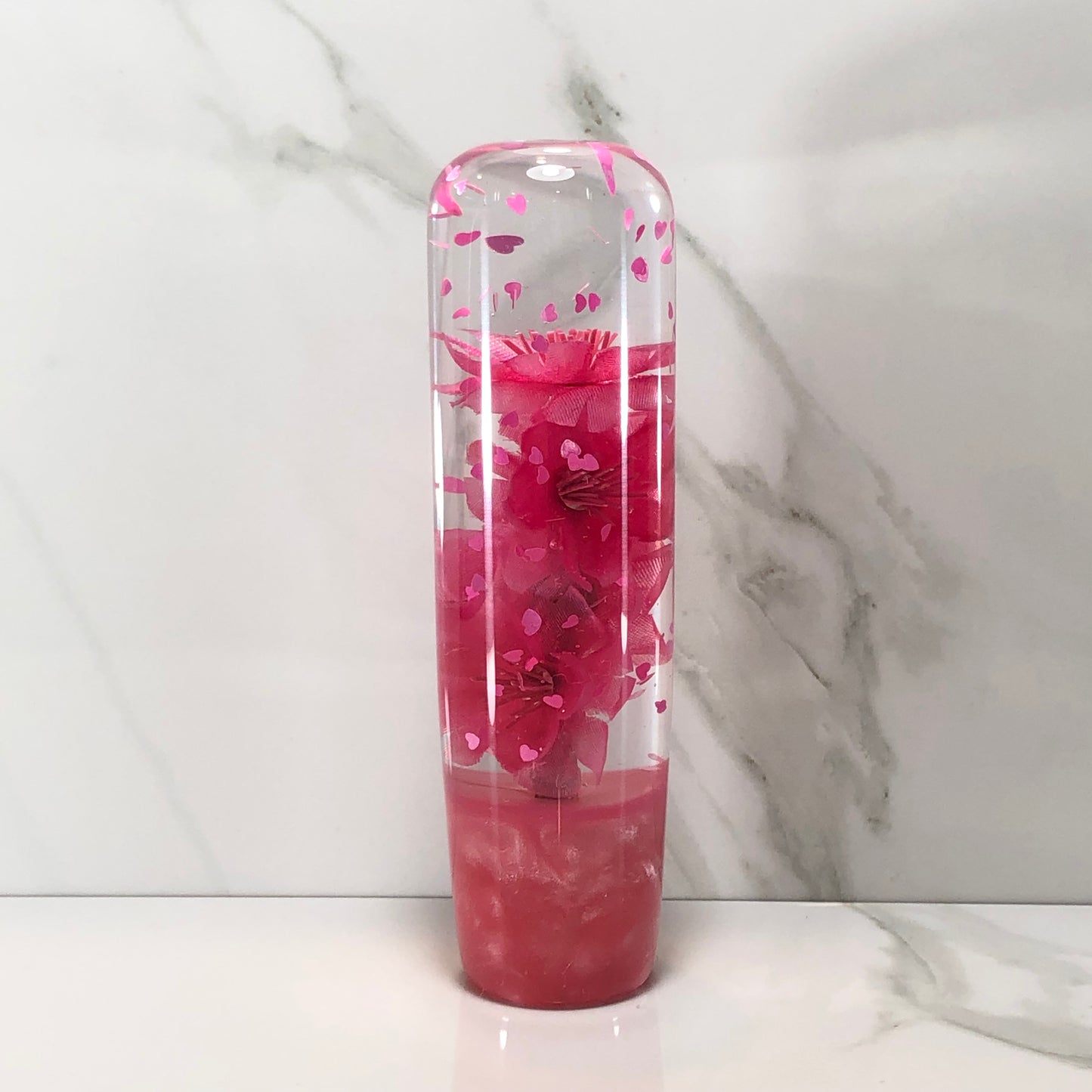 Mr__Grip 5 3/4 Inch Resin Custom Shift Knob Pink Cherry Blossom JDM #428