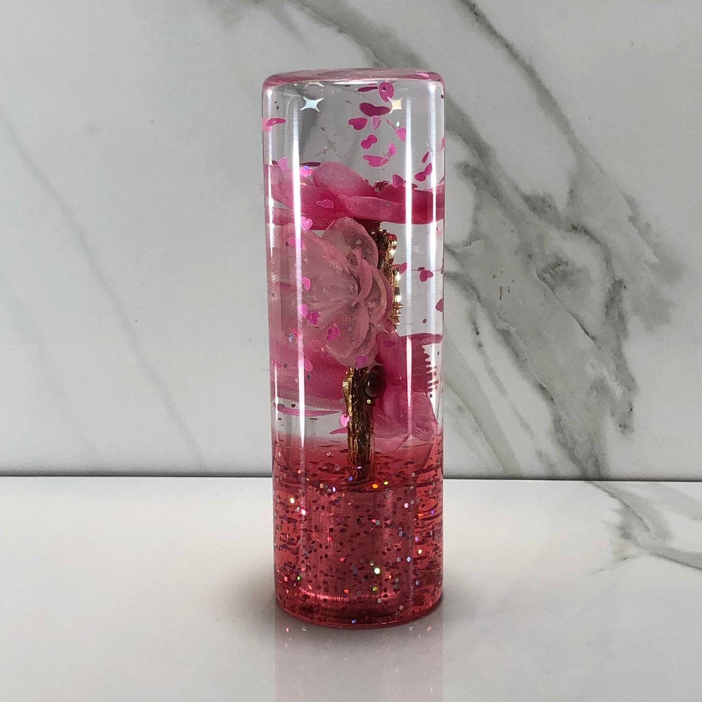 Mr__Grip Resin Shift Knob 115mm Pink Blossom Charm Kawaii Flower