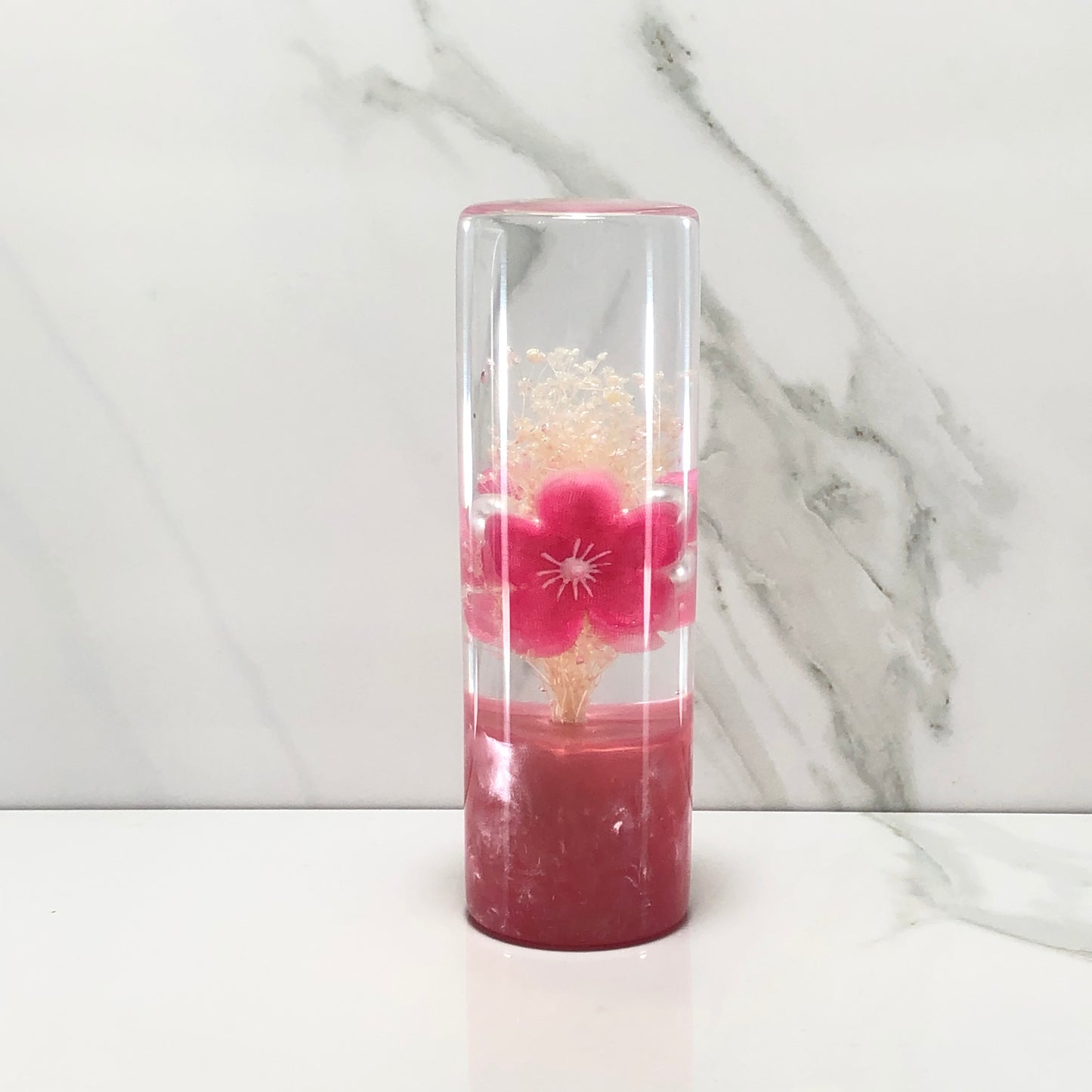 Mr__Grip 4 1/2 Inch Resin Custom Shift Knob White Cherry Blossom JDM