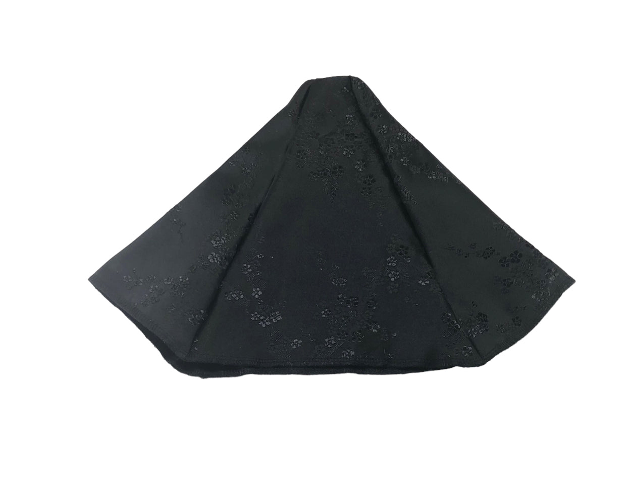 Silky Satin All Black Cherry Blossom Shift Boot