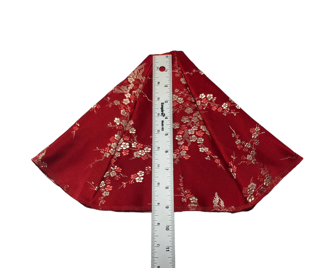 Silky Satin Red Gold Blossom Shift Boot