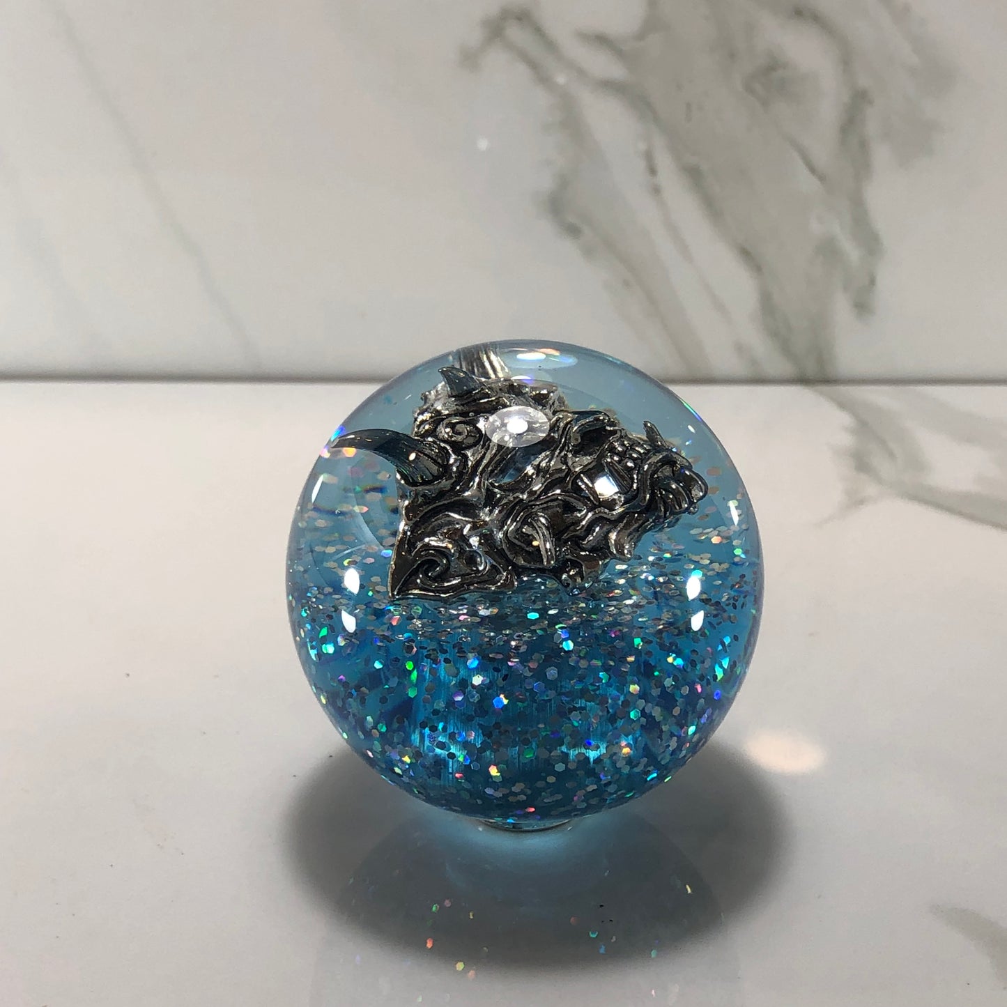 Mr__Grip 60mm Resin Shift Knob Round Oni Mask