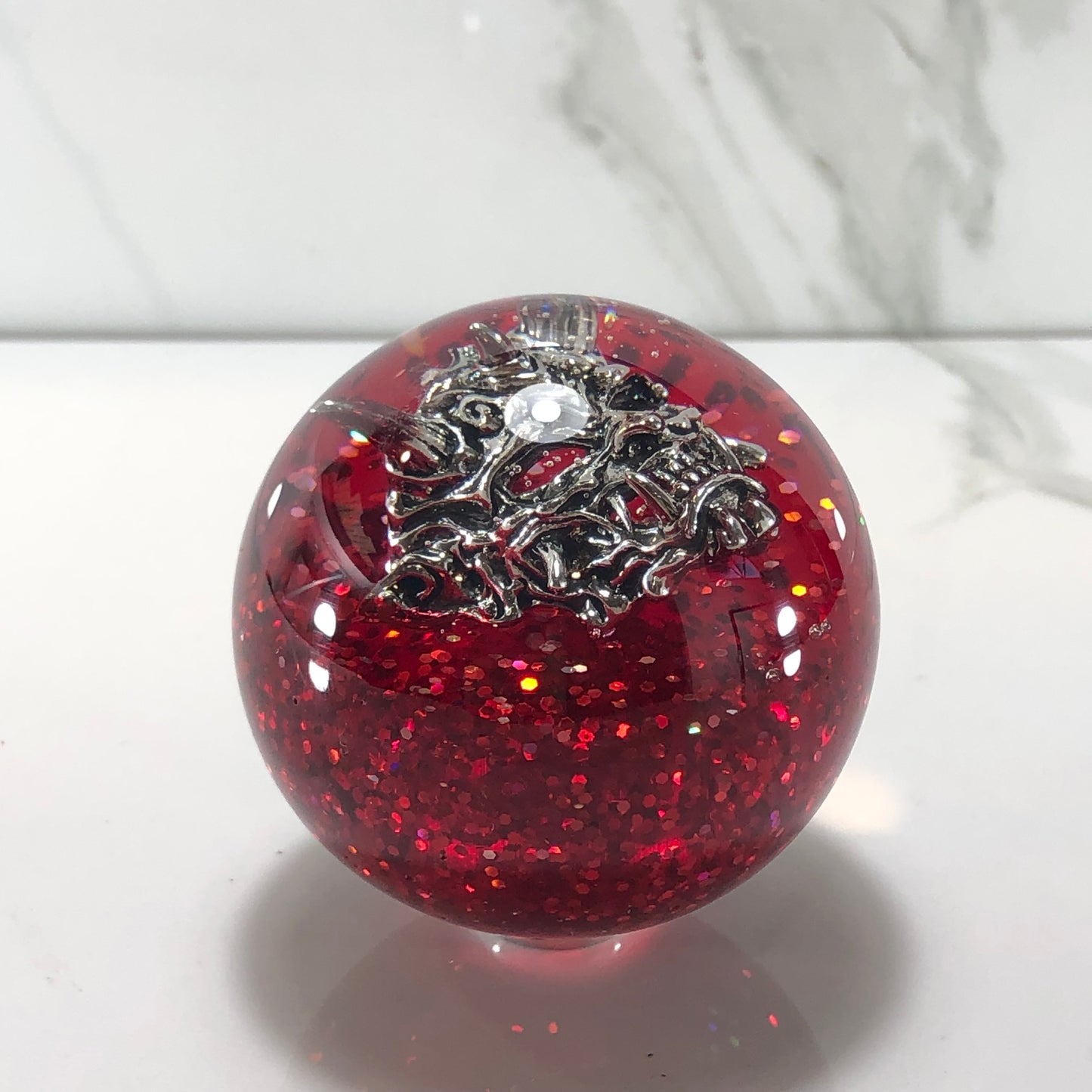 Mr__Grip 60mm Resin Shift Knob Round Oni Mask