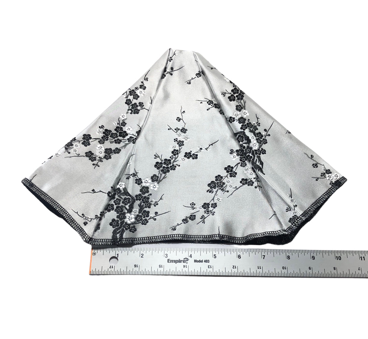 Silky Satin Silver Black Blossoms Shift Boot