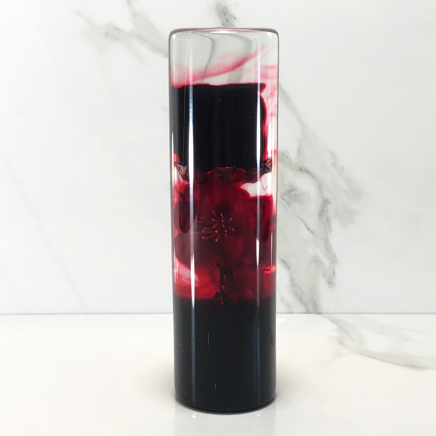 Mr__Grip 5 3/4 inch resin black rose red cherry blossom #421