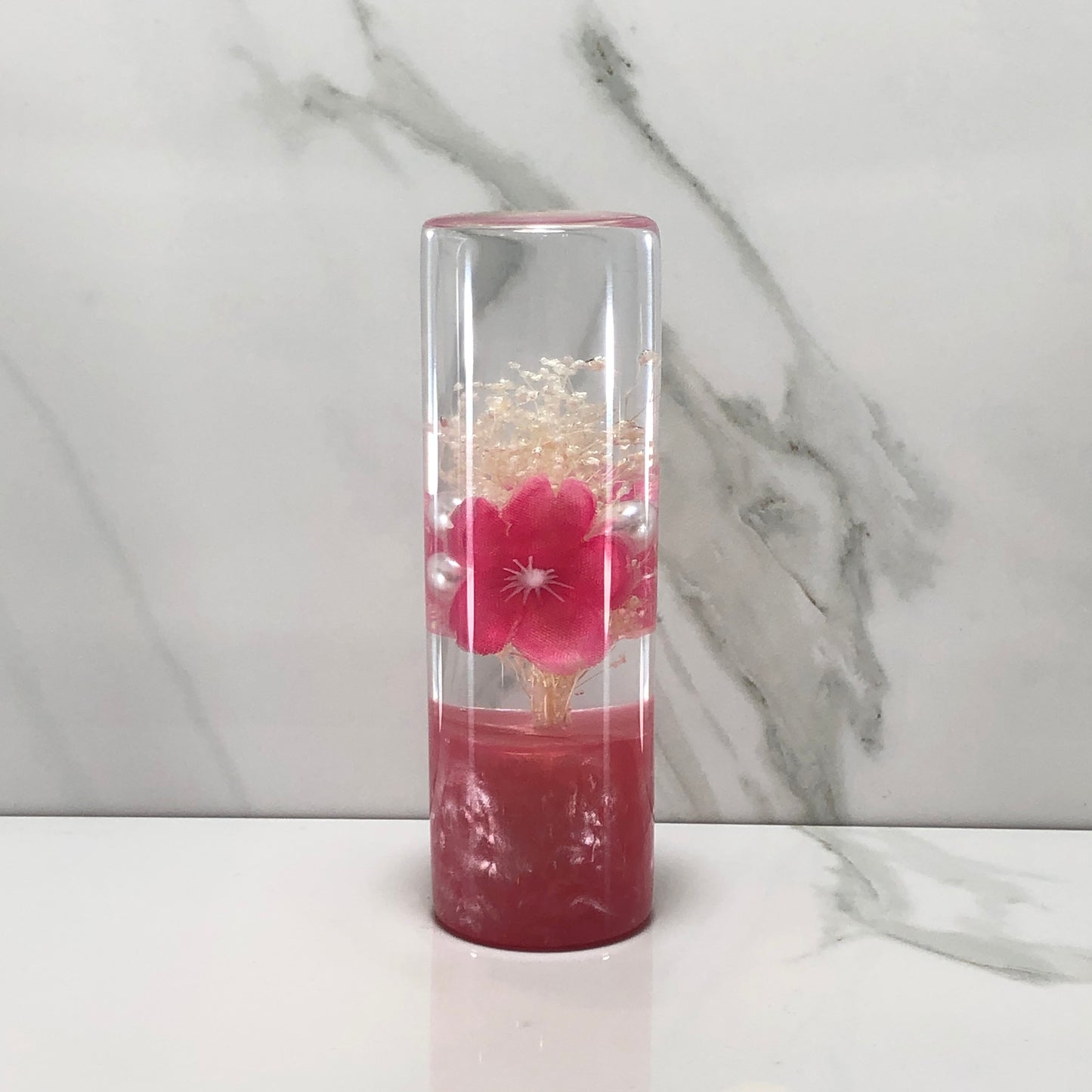 Mr__Grip 4 1/2 Inch Resin Custom Shift Knob White Cherry Blossom JDM