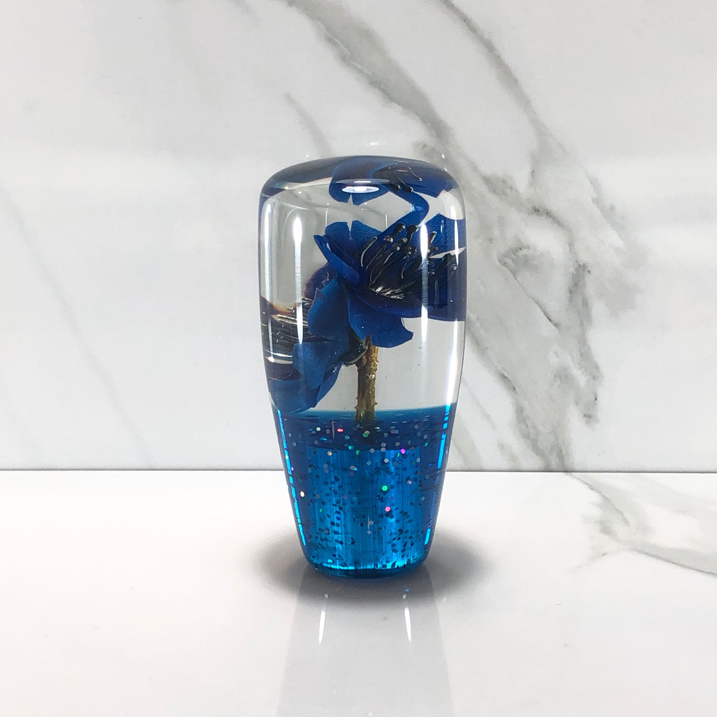 Mr__Grip 3 1/2 inch resin blue cherry blossom flower #447