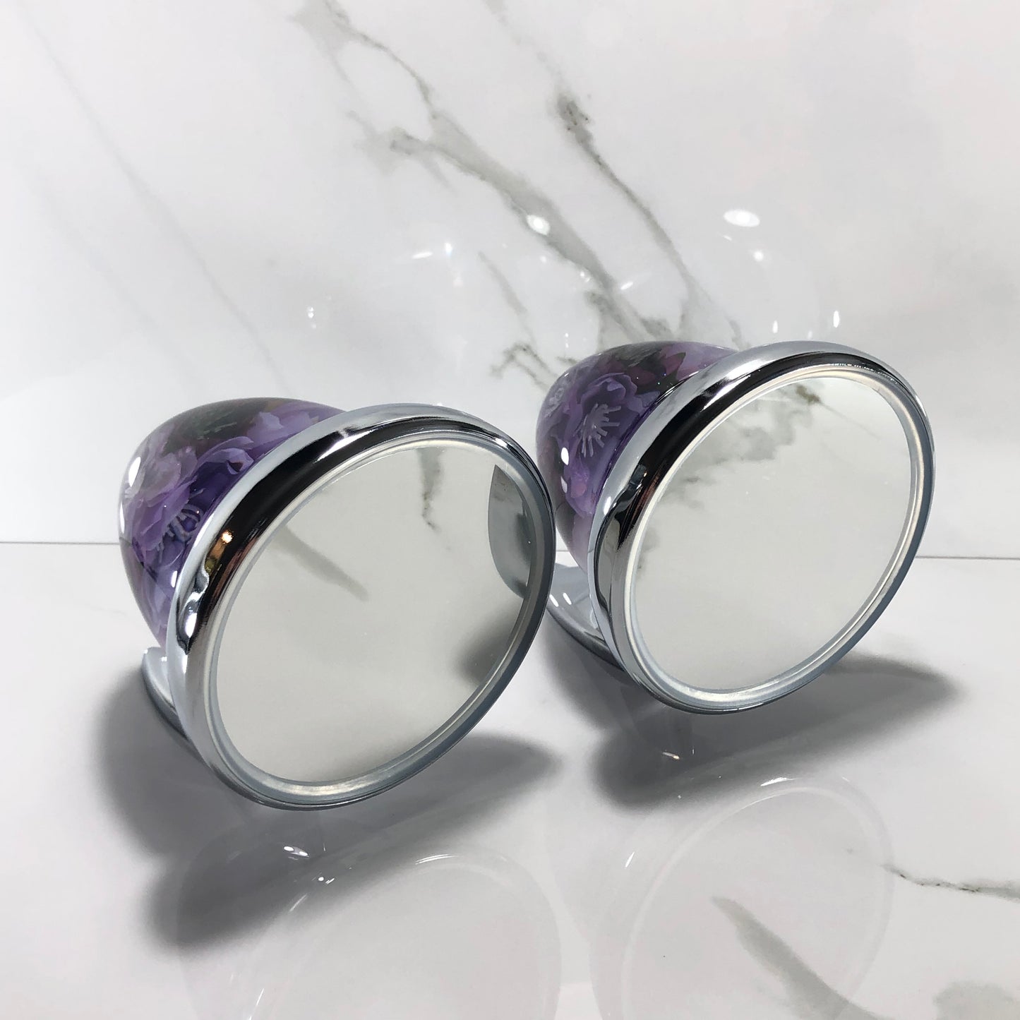 Mr__Grip Rear View Mirror Resin Custom purple flower JDM