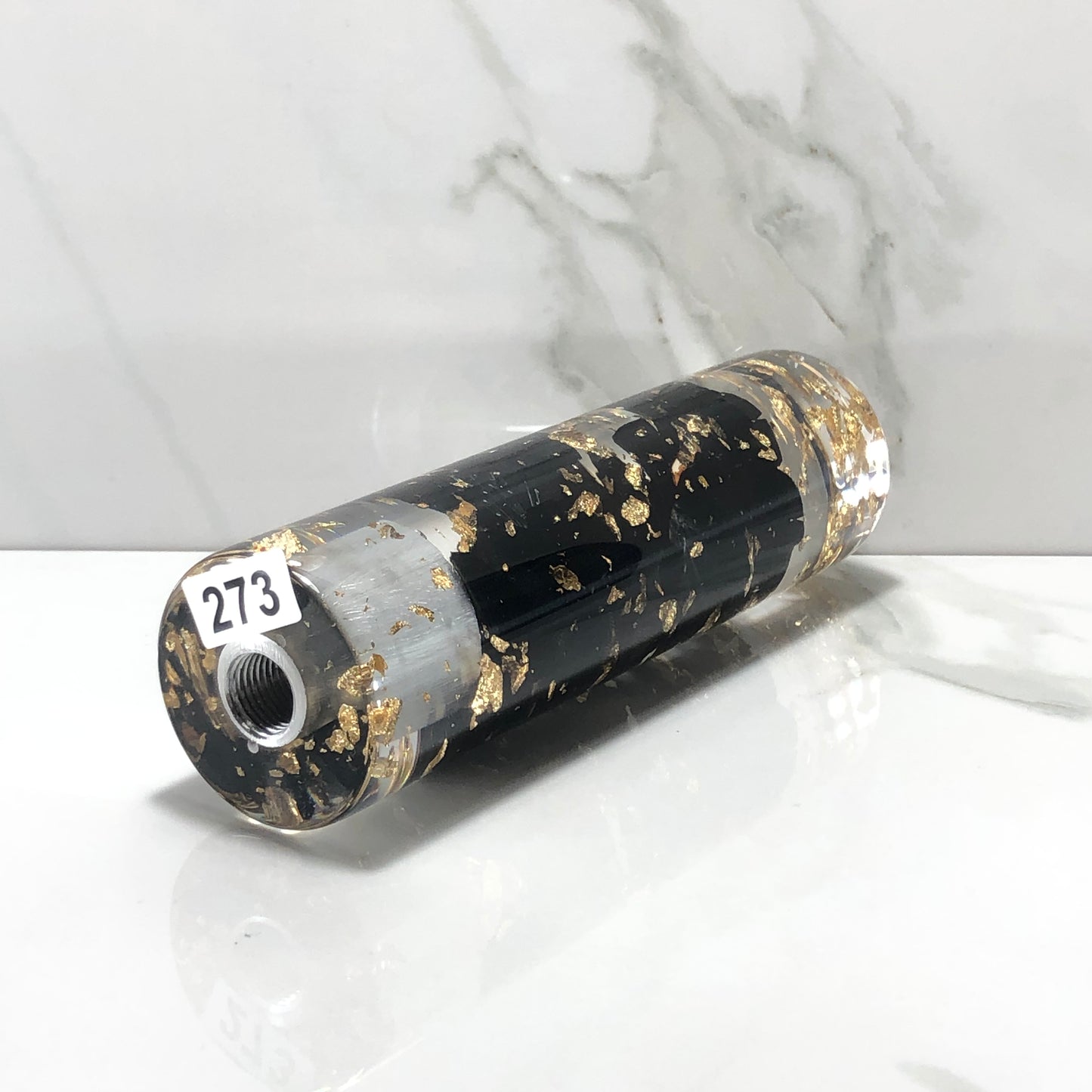 Mr__Grip 5 1/2 Inch Resin Custom Shift Knob Black Cherry Blossom JDM