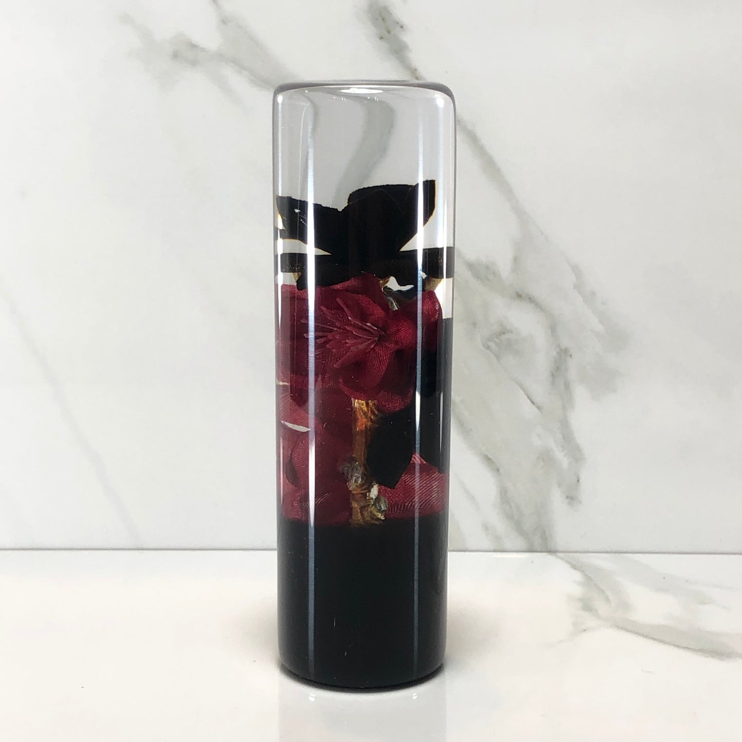 Mr__Grip 5 Inch Resin Custom Shift Knob black & red Cherry Blossom oni mask #405