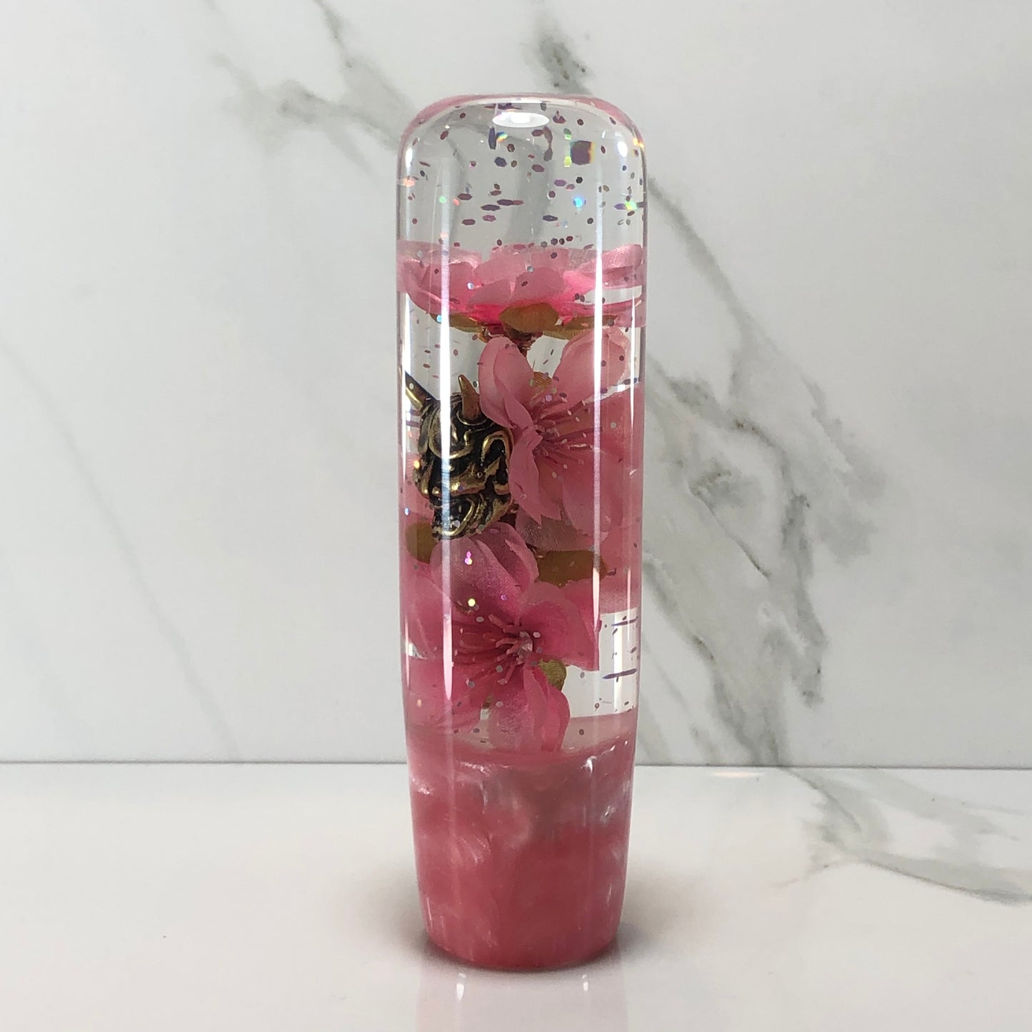 Mr__Grip 5 3/4 inch resin pink cherry blossom oni mask #414