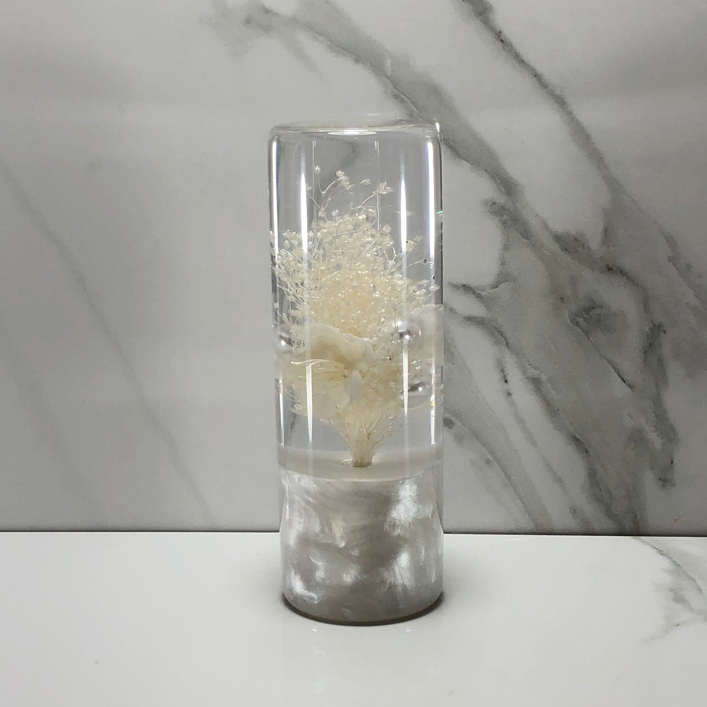 Mr__Grip 4 1/2 Inch Resin Custom Shift Knob White Cherry Blossom JDM