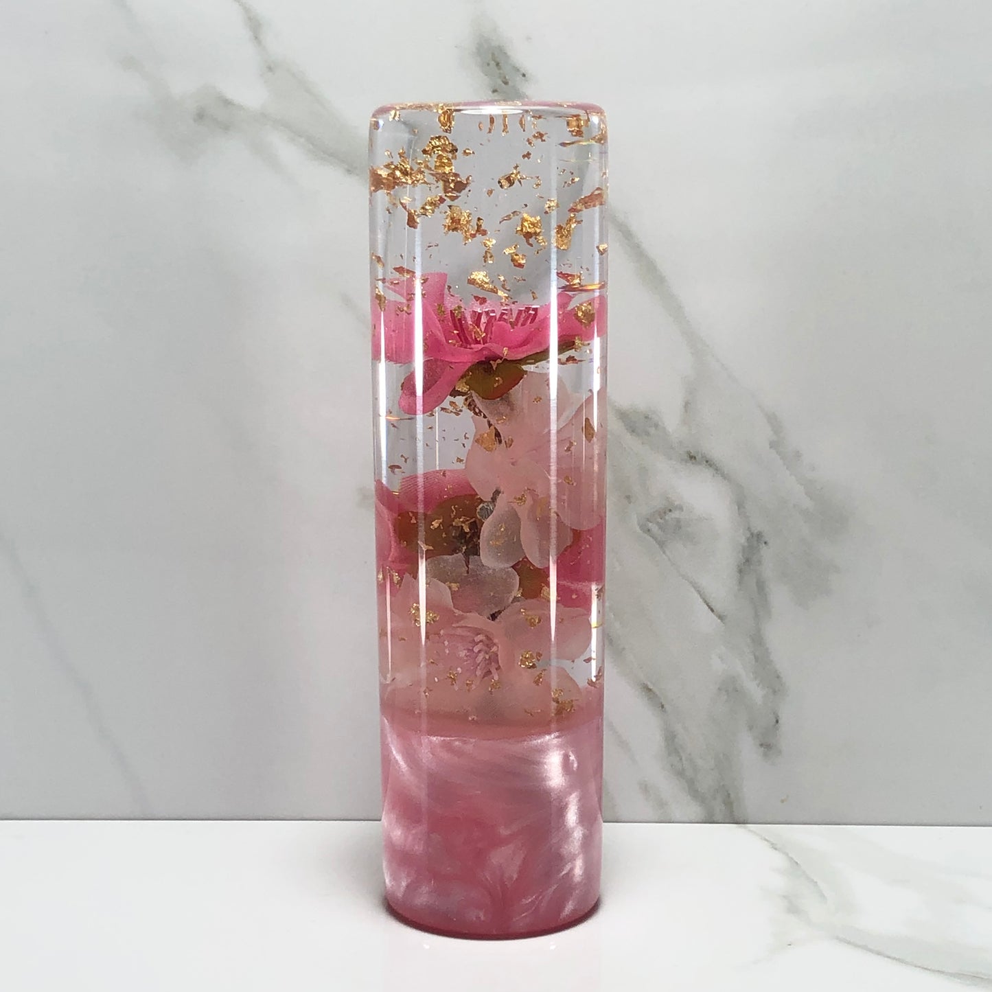 Mr__Grip 5 1/2 Inch Resin Custom Shift Knob Pink Cherry Blossom JDM