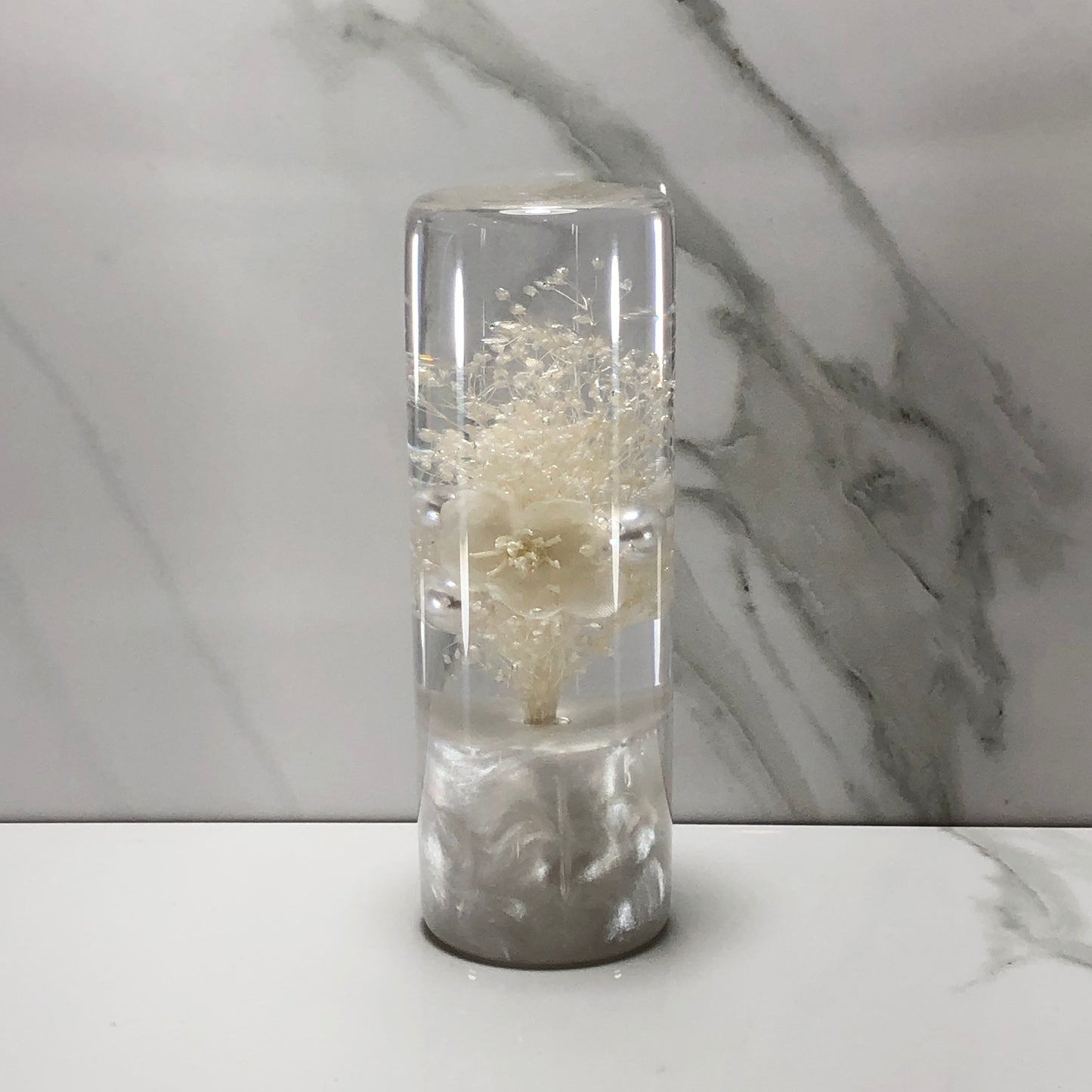 Mr__Grip 4 1/2 Inch Resin Custom Shift Knob White Cherry Blossom JDM