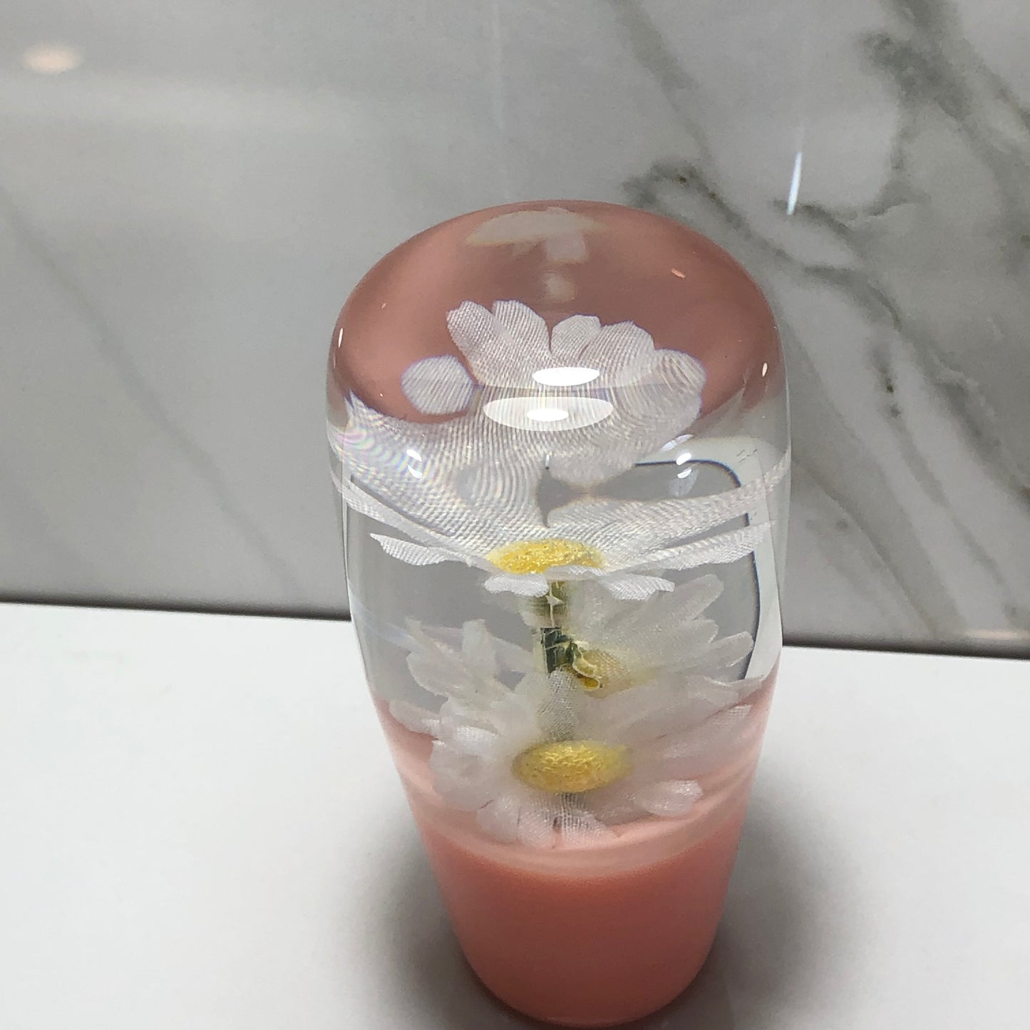 Mr__Grip 3 1/2 Inch Resin Custom Shift Knob Daisies JDM