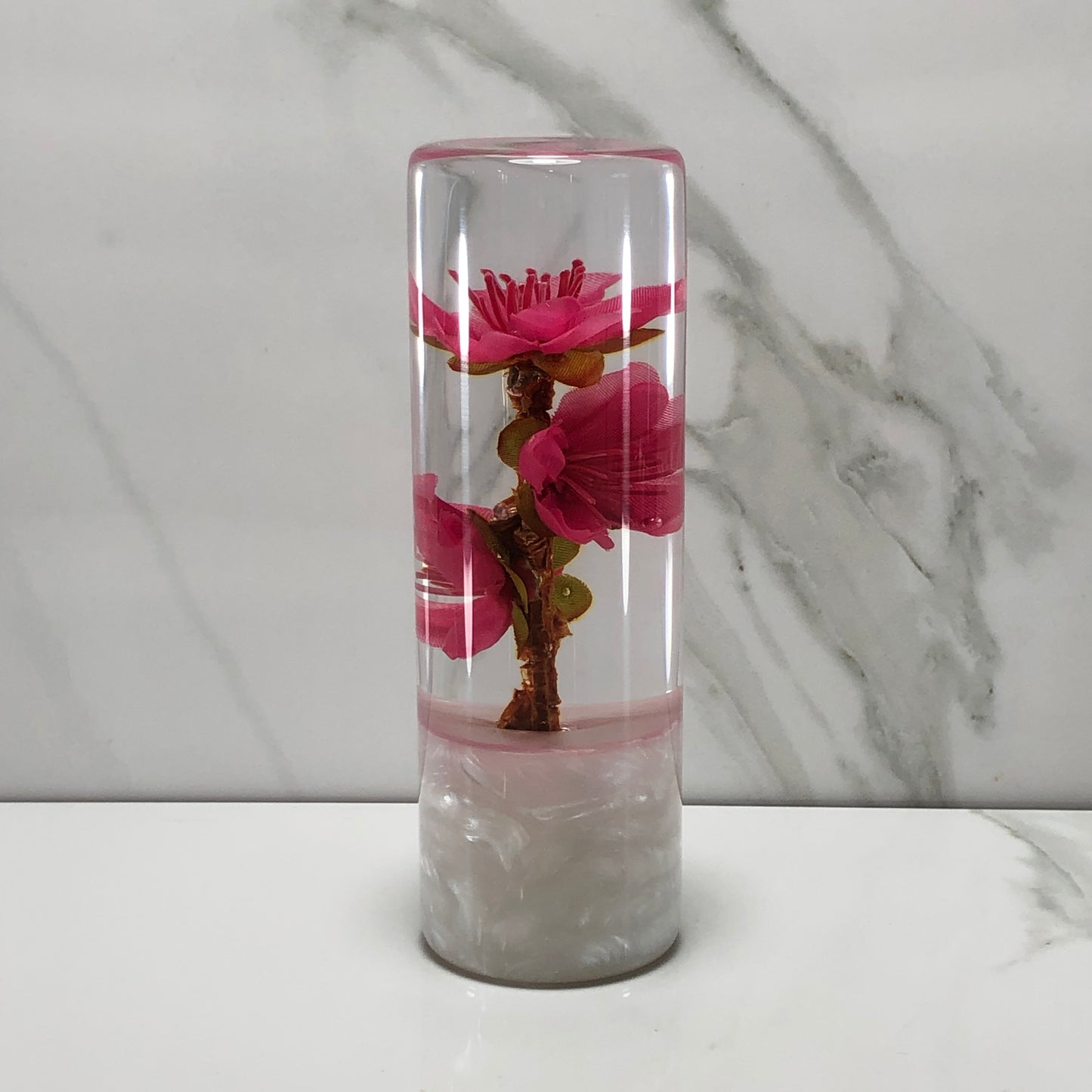 Mr__Grip 4 1/2 Inch Resin Custom Shift Knob Hot Pink Cherry Blossom JDM