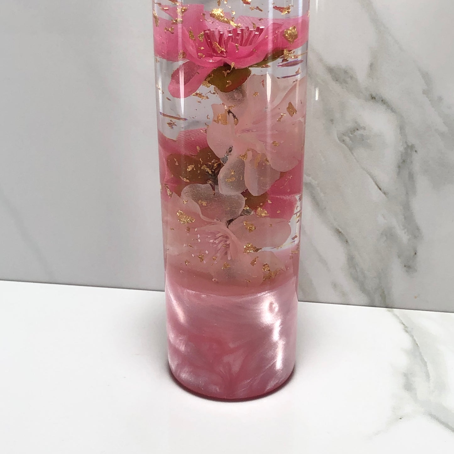 Mr__Grip 5 1/2 Inch Resin Custom Shift Knob Pink Cherry Blossom JDM