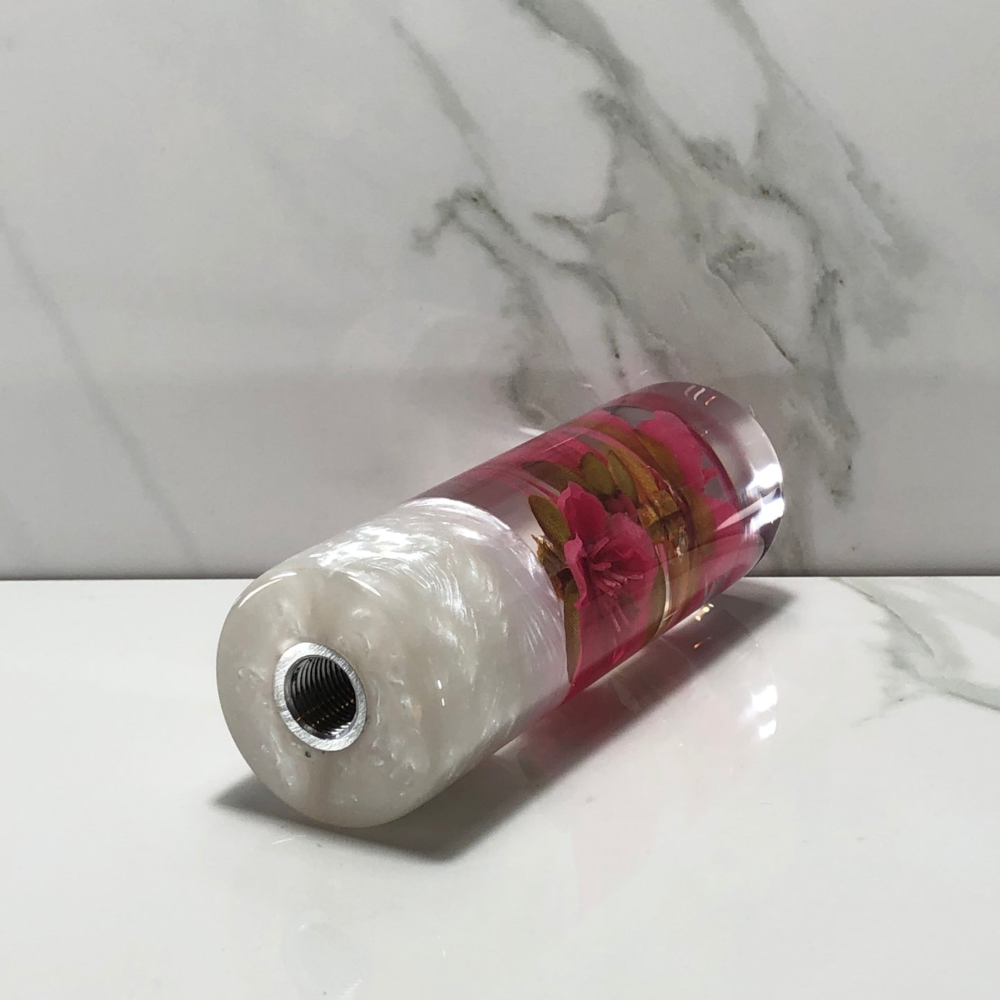Mr__Grip 4 1/2 Inch Resin Custom Shift Knob Hot Pink Cherry Blossom JDM