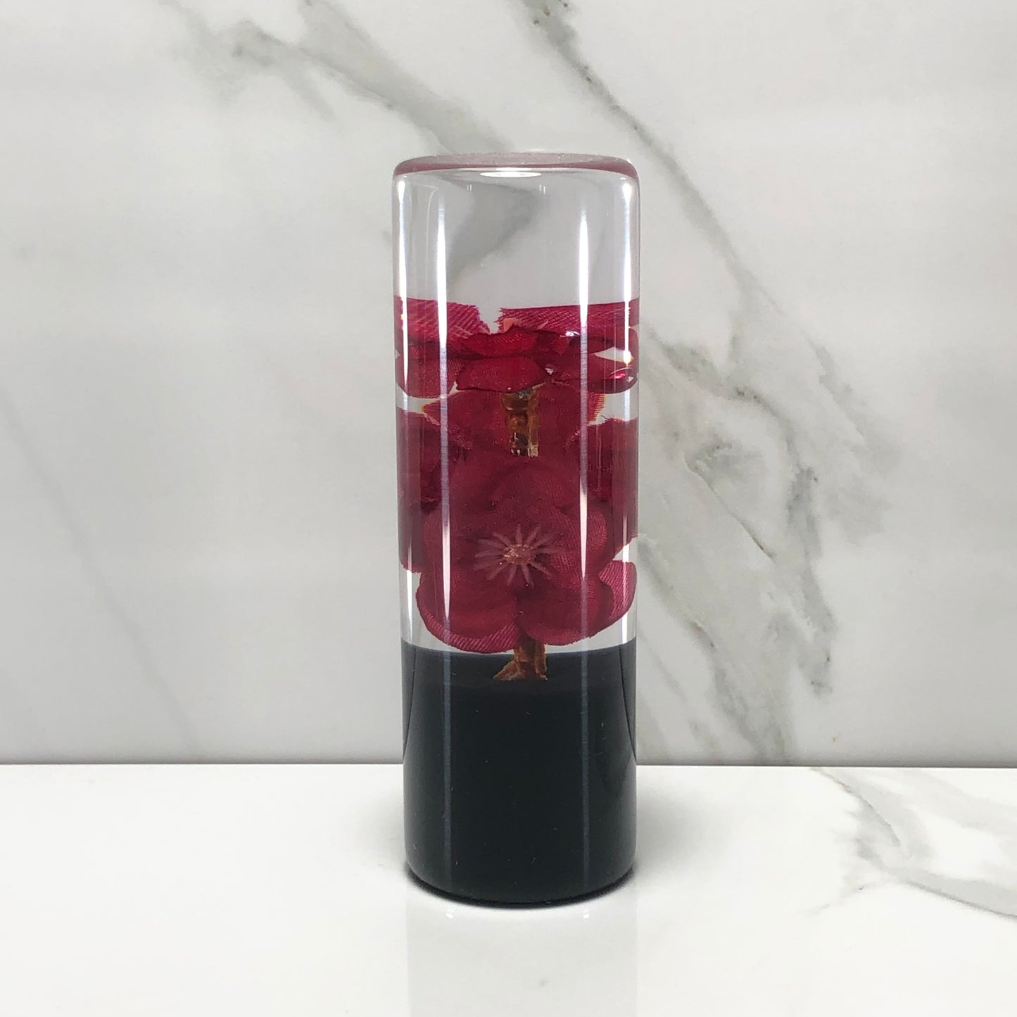 Mr__Grip 4 1/2 Inch Flower Resin Custom Shift Knob Red Cherry Blossom JDM
