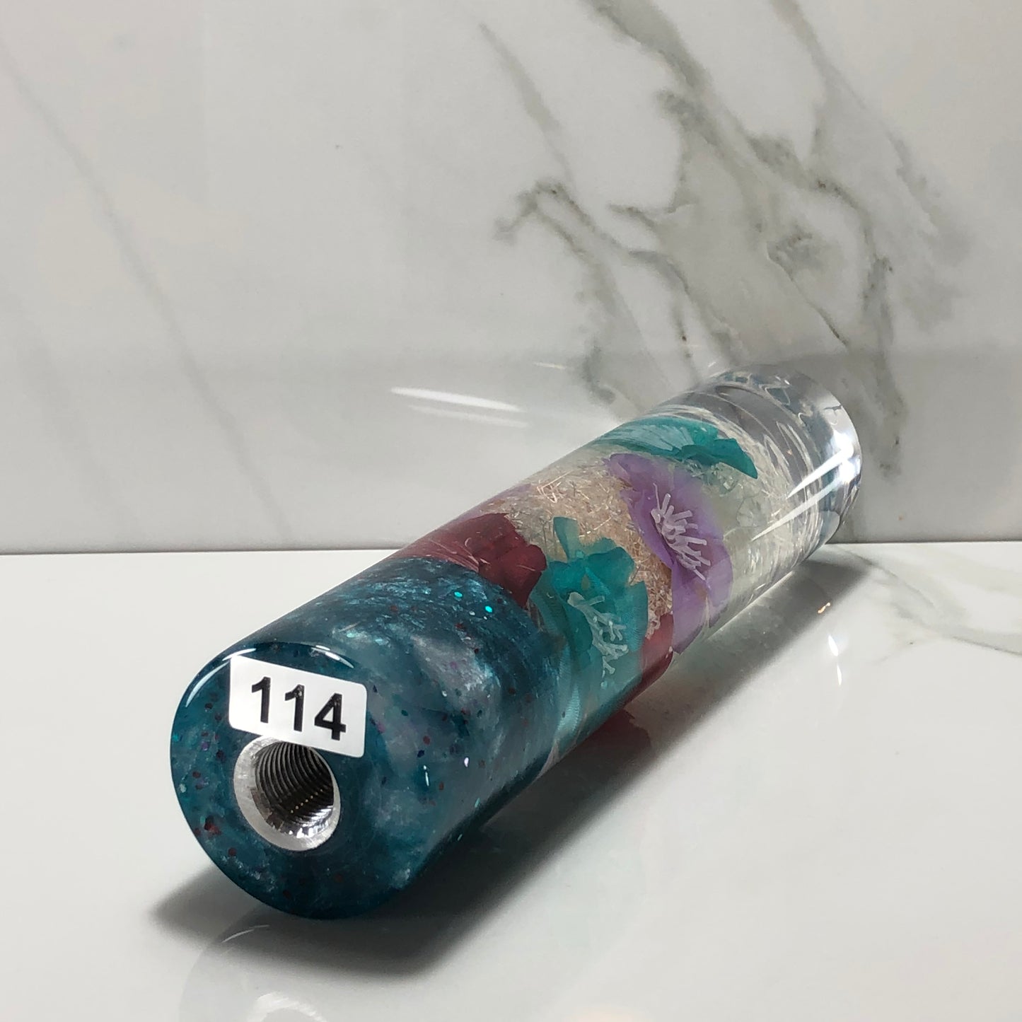 Mr__Grip 7 Inch Resin Custom Shift Knob Multicolored Cherry Blossom JDM