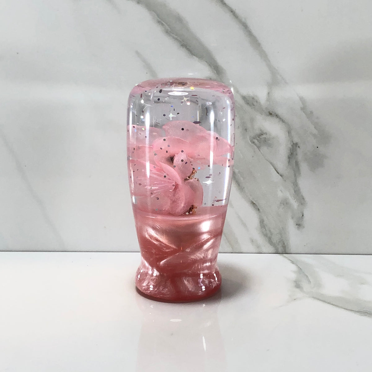95mm Pink Resin Shift Knob — 3.5 in, 12mm x 1.25