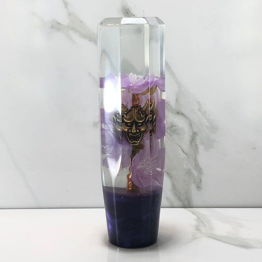 Mr__Grip Resin Shift Knob 140mm Diamond Cut Purple Cherry Blossom Flower 12MMx1.25