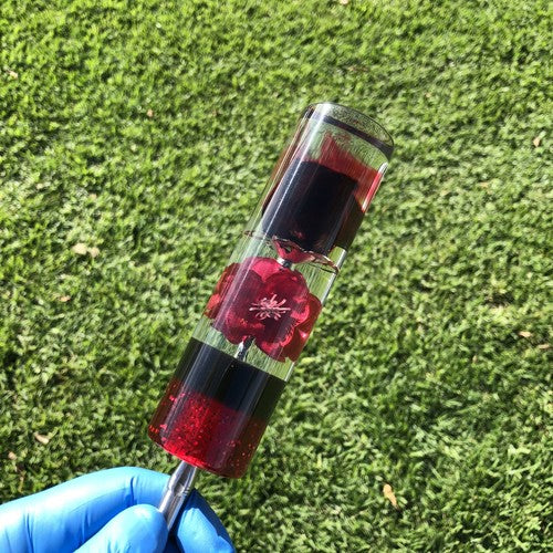 95mm Black Red Rose