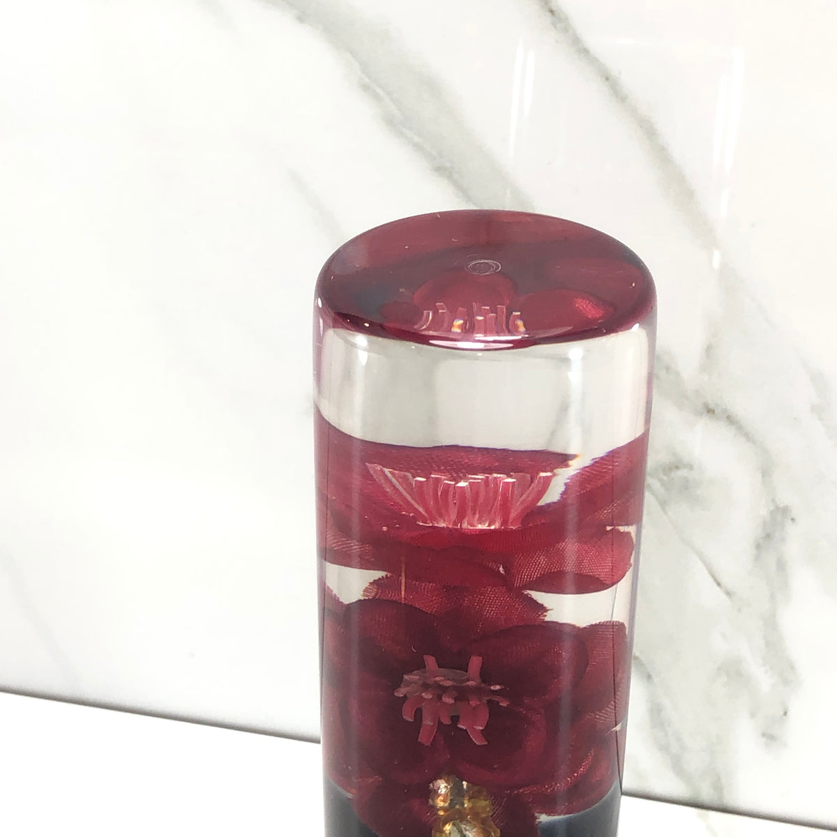115mm Red Blossom Resin Shift Knob — 4.5 in, 12mm x 1.25