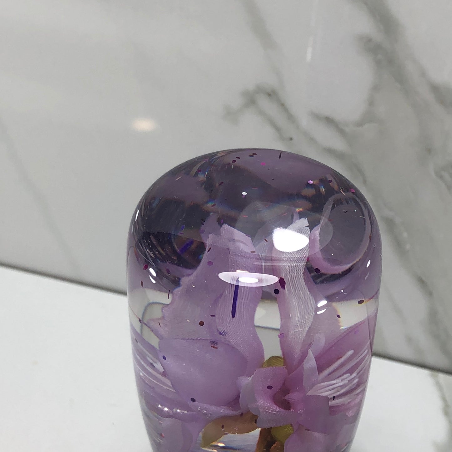 Mr__Grip 3 1/2 Inch Resin Custom Shift Knob purple cherry Blossom  JDM