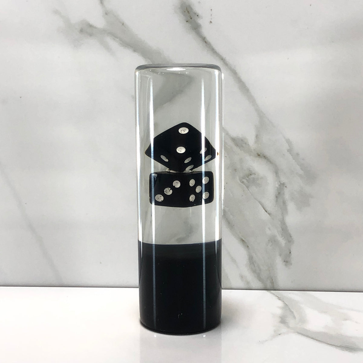 115mm Black Dice Resin Shift Knob — 4.5 in, 12mm x 1.25