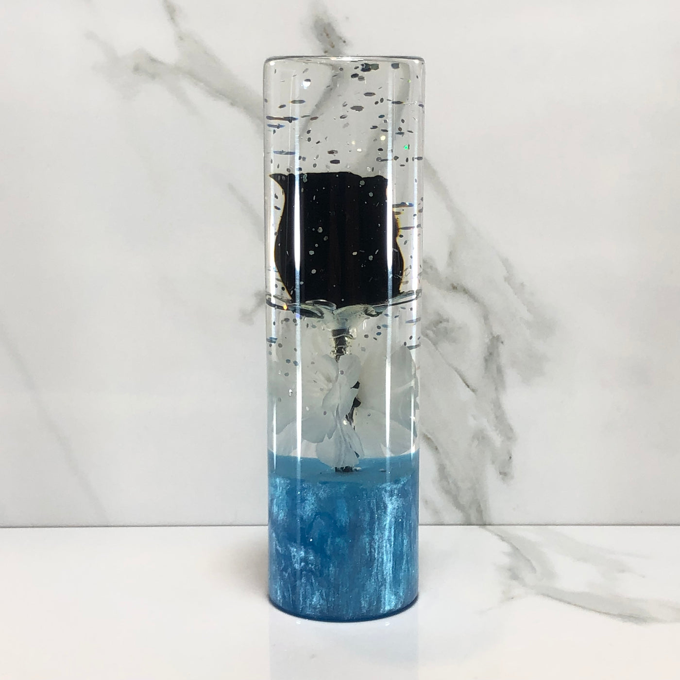 140mm Black Rose Resin Shift Knob — 5.5 in, 12mm x 1.25