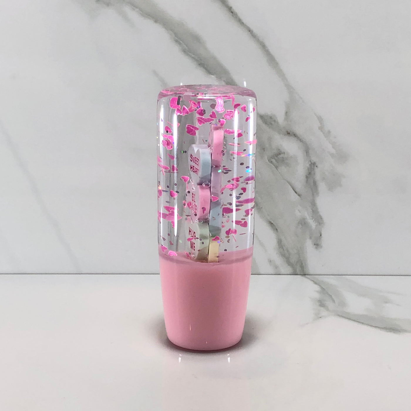 115mm Pink Resin Shift Knob — 4.5 in, 12mm x 1.25