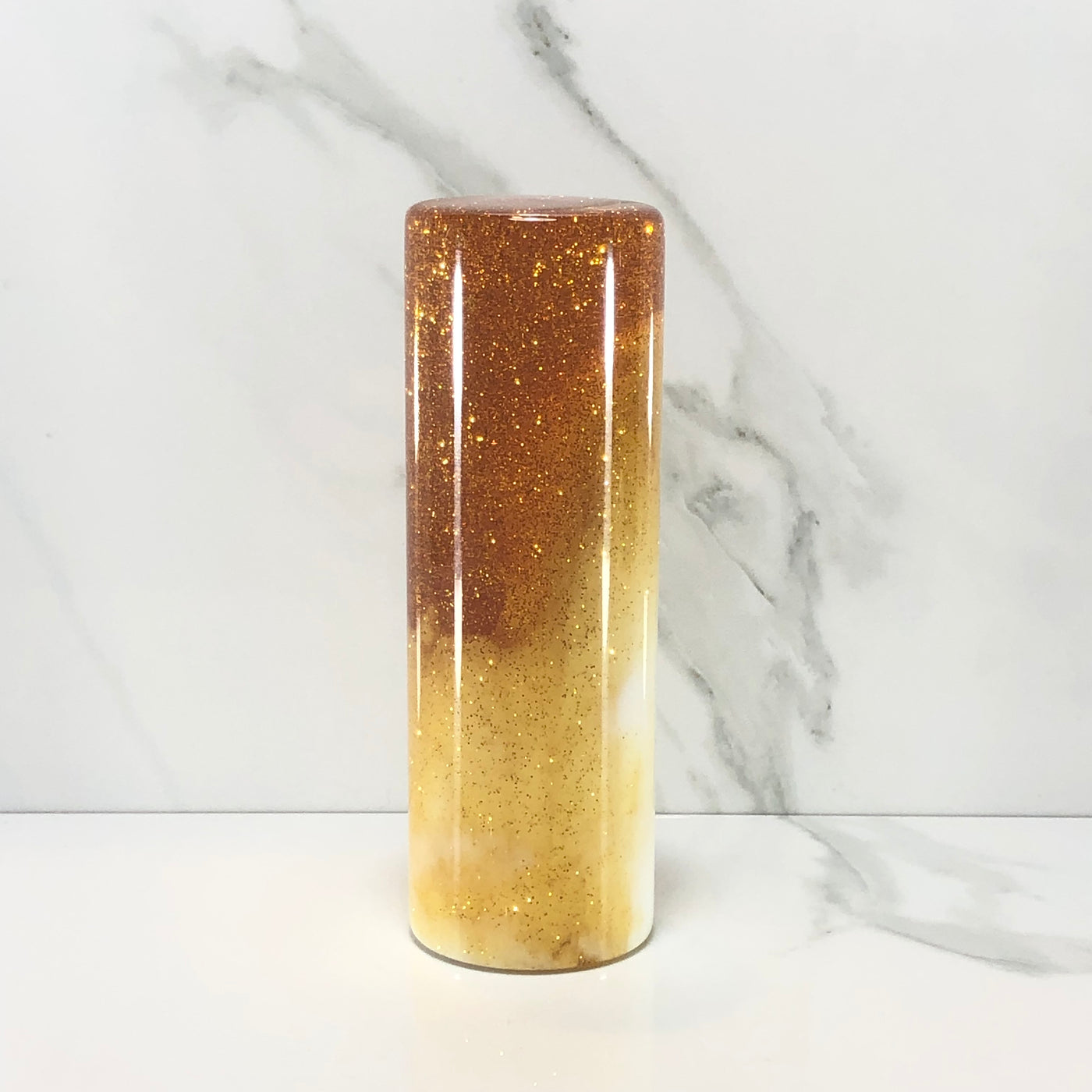 115mm Gold Glitter Resin Shift Knob — 4.5 in, 12mm x 1.25