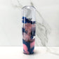 Mr__Grip 5 3/4 Inch Resin Custom Shift Knob stitch blue Pink Cherry Blossom #523
