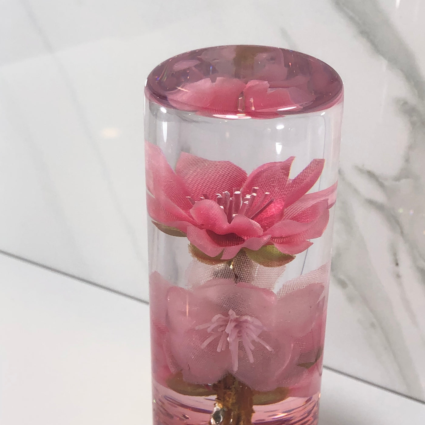 115mm Pink Blossom Resin Shift Knob — 4.5 in, 12mm x 1.25
